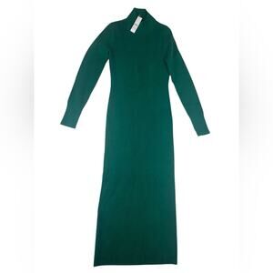 J. Crew size small green ribbed Long Sleeve Dress new Christmas holiday photo